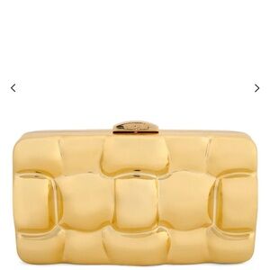 Cult Gaia Darcy Gold Padded Clutch